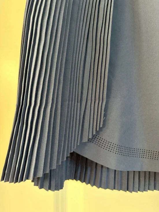 Lucky In Love Racer Rib Pleated Skirt- Navy, size XS - Picture 3 of 7